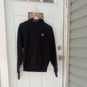 Men's Small Champion Reverse Weave Black Hoodie